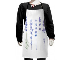 Watercolor Rural Herbs Kids Apron