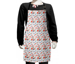 Simplistic Sketch Forest Kids Apron