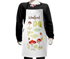 Aquarelle Fungus Nuts Kids Apron