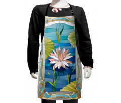 Stained Glass Lotus Kids Apron