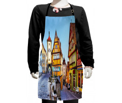 Colorful Street Houses Kids Apron