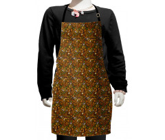 Hops and Pretzels Hand Drawn Kids Apron