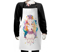 Yoga Zen Theme Artwork Kids Apron