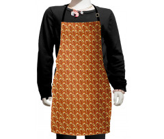 Retro Doodle Circles Kids Apron