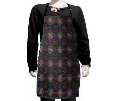 Colorful Abstract Curve Kids Apron