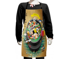 Cartoon Style Khimchi Pot Kids Apron