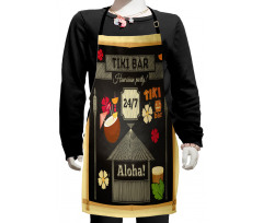 Traditional Tiki Bar Kids Apron