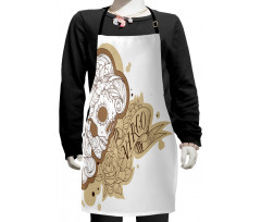 Gothic Lady Skull Kids Apron