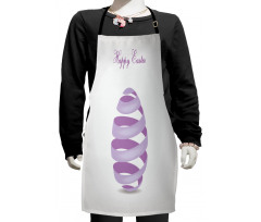 Ornate Ribbon Egg Shape Kids Apron