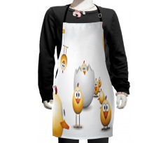 Chicks Funny Cartoon Kids Apron