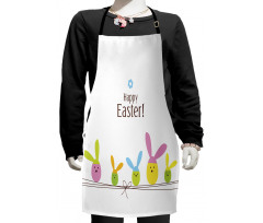 Simplistic Cartoon Eggs Kids Apron