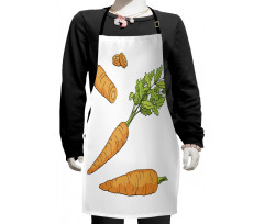 Carrot Pattern Kids Apron