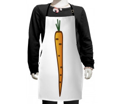 Carrot Drawing Kids Apron