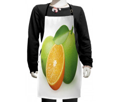 Lime Orange Design Kids Apron