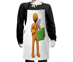 Man and Folder Kids Apron