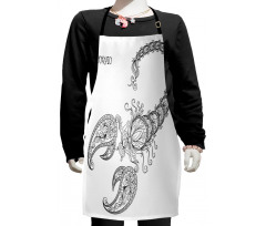 Floral Tattoo Kids Apron