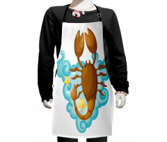 Cartoon Composition Kids Apron