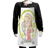 Girl with Mirror Kids Apron