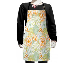 Abstract Retro Flowers Kids Apron