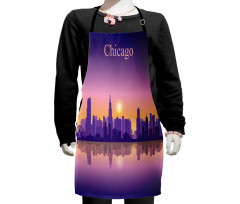 Illinois Sunset Kids Apron