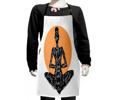 Meditating Lady Lotus Kids Apron