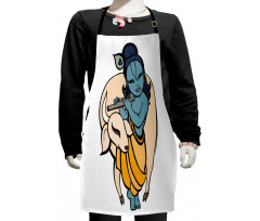 Ancient Character Playing Kids Apron