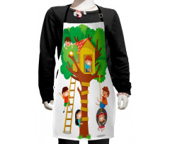 Boys Girl in a Tree House Kids Apron