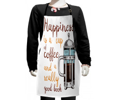 French Press and Words Kids Apron