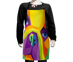 Abstract Vibrant Face Kids Apron