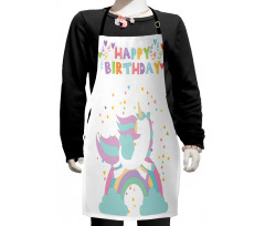 Horse with Rainbow Kids Apron