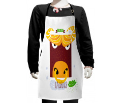 Angry Bull Face Kids Apron