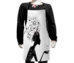 Floral Black Girl Kids Apron