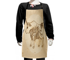 Ornate Ox Kids Apron