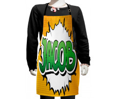 Male Name Comic Burst Kids Apron