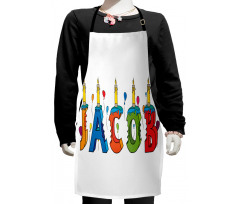 Colorful Name Kids Apron