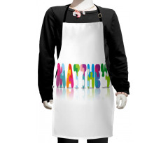 Colorful Baby Name Kids Apron