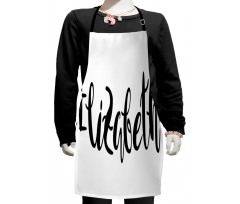 Monochrome Letters Kids Apron