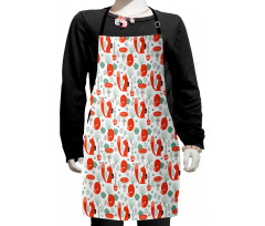 Forest Animals and Foliage Kids Apron