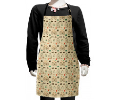 Hipster Nostalgic Kids Apron