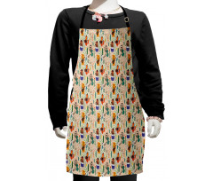 Jungle Band Lion Bear Kids Apron