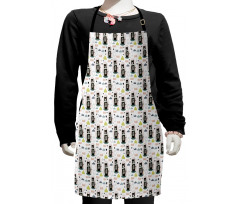 Sleeping Bear Hearts Kids Apron