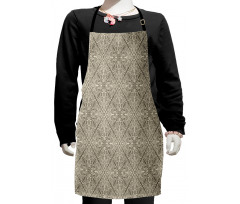 Floral Damask Kids Apron