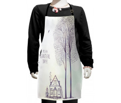 Sketch Country House Kids Apron