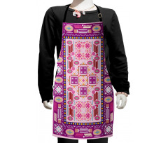 Traditional Afghan Motif Kids Apron