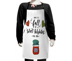 Sketch Style Jam in a Jar Kids Apron