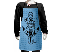 Anchor in the Wavy Ocean Kids Apron