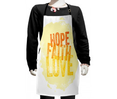 Grunge Faith and Love Kids Apron