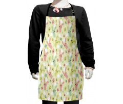 Bunnies Clouds and Bones Kids Apron