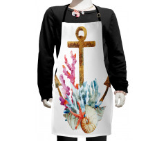 Watercolor Starfish Kids Apron