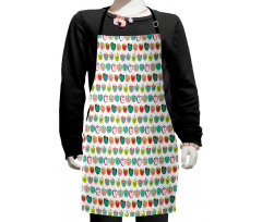 Retro Fruit Kids Pattern Kids Apron